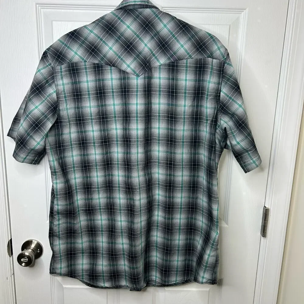 Wrangler Western Snap Shirt Size Large